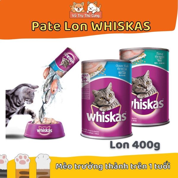 Pate Lon Whiskas cho Mèo trưởng thành 400g