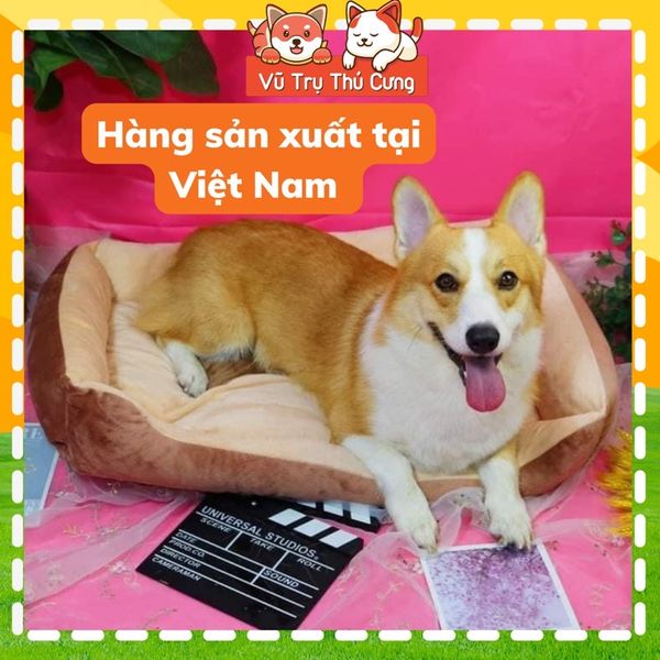 Nệm ngủ cho Chó mèo hoạ tiết cục xương hình chữ nhật