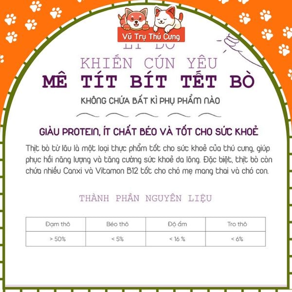 Snack Cho Chó Bít Tết Vị Bò/ Cừu/ Cá Hồi Natural Core 160g