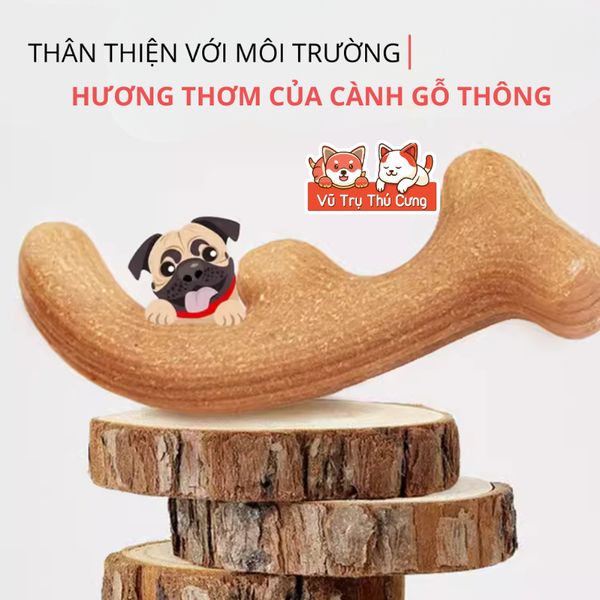 Đồ Chơi Nhai Gặm Cho Chó Bằng Sợi Gỗ Thông FOFOS