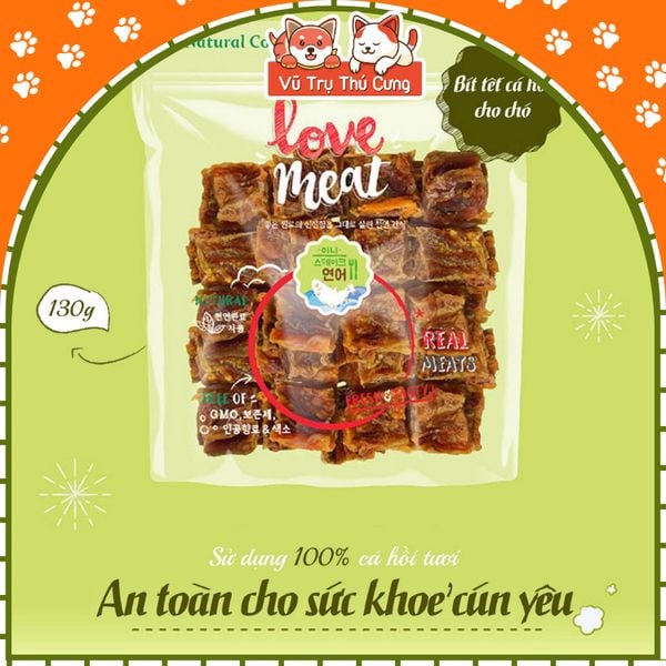 Snack Cho Chó Bít Tết Vị Bò/ Cừu/ Cá Hồi Natural Core 160g