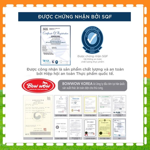 Snack Cho Chó Phô Mai Viên Mix Thịt Cừu Bowwow Hàn Quốc 100g