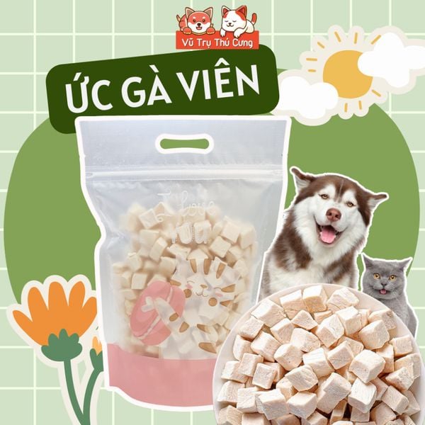 Ức Gà Viên Sấy Khô Cho Chó mèo 100g