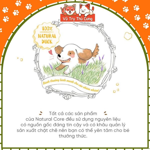 Snack cho chó cuộn Da bò Natural Core 160g - Vị thịt gà, thịt vịt