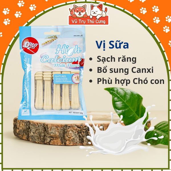 Bánh Thưởng Xương Orgo Cho Chó Bổ Sung Canxi & Sạch Răng 90g