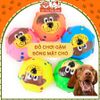 Đồ chơi bóng gặm cho thú cưng, hình mặt chó có tiếng kêu