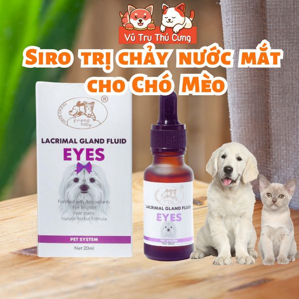 Siro uống ngăn tiết lệ, chống chảy nước mắt ở Chó Mèo 20ml