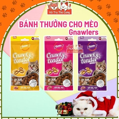 Bánh thưởng cho mèo có nhân Gnawlers 65g