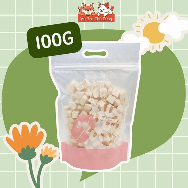 Ức Gà Viên Sấy Khô Cho Chó mèo 100g