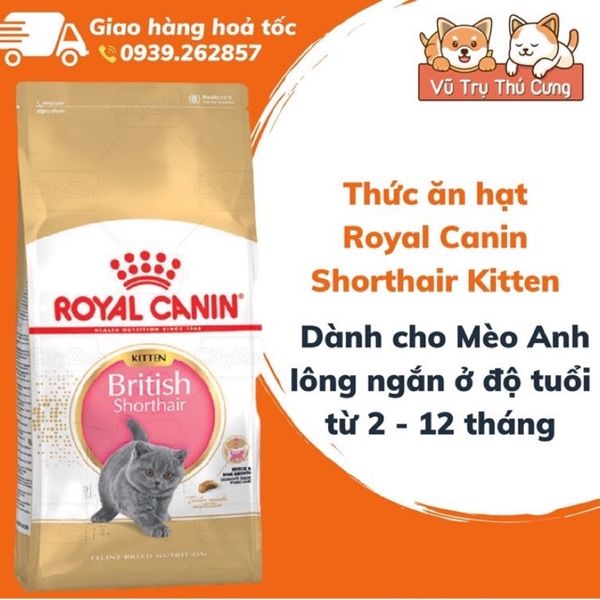 Hạt Royal Canin British Shorthair Kitten Dành Cho Mèo Anh Lông Ngắn 400g