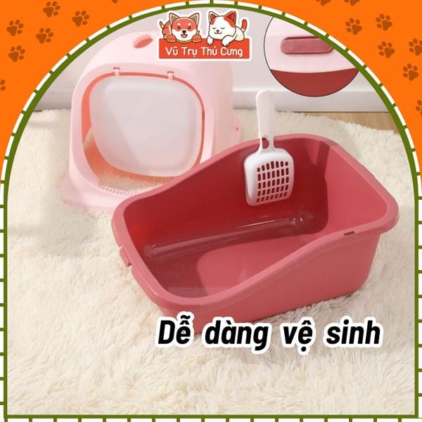 Nhà vệ sinh cho Mèo chống văng cát size lớn