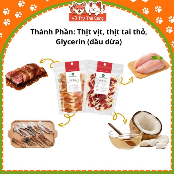 Snack Cho Chó - Thịt Cuộn Sụn Thỏ Natural Core