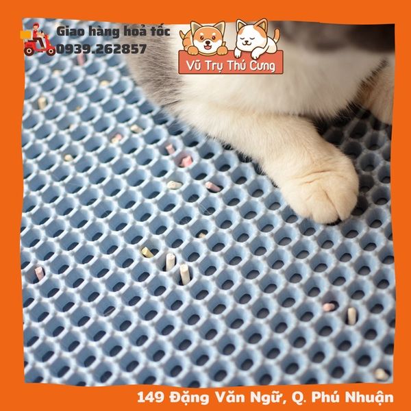Thảm lót hứng cát mèo đủ Size, hạn chế Cát rơi ra sàn