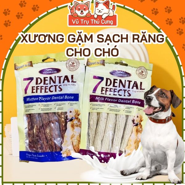 Snack xương gặm sạch răng cho Chó 7 Dental Effects Vegebrand 100g