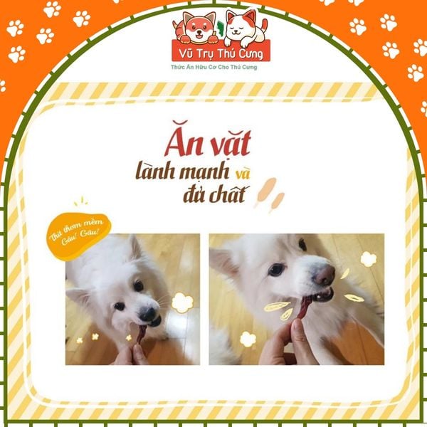 Snack cho chó cuộn Da bò Natural Core 160g - Vị thịt gà, thịt vịt