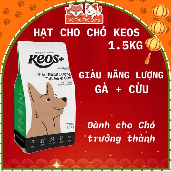 (1.5Kg) Thức Ăn Hạt Cho Chó Mọi Lứa Tuổi Keos