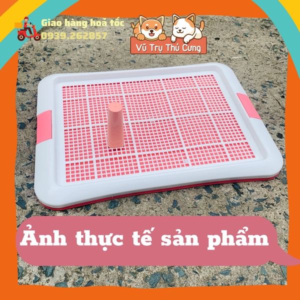 Khay vệ sinh cho chó dạng lưới, có cột, dễ vệ sinh