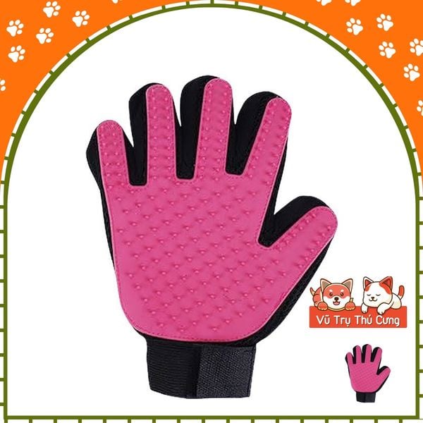 Găng tay chải lông rụng chó mèo - Tắm chó mèo, lấy lông rụng thú cưng (màu ngẫu nhiên)