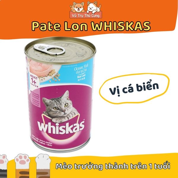Pate Lon Whiskas cho Mèo trưởng thành 400g