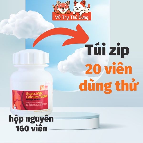 Viên sữa dê bổ sung Canxi cho Chó mèo Bioline