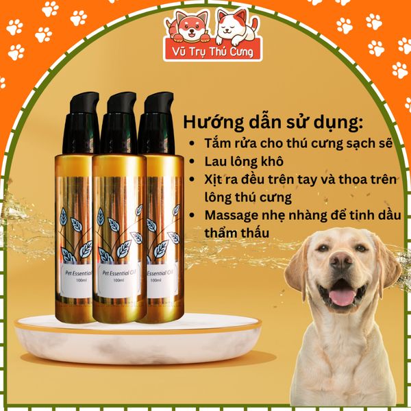 Tinh dầu dưỡng mượt lông, khử mùi hôi cho Chó mèo Show Queen 100ml