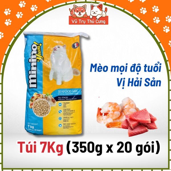 Thức Ăn Hạt Cho Mèo Minino Yum 7Kg