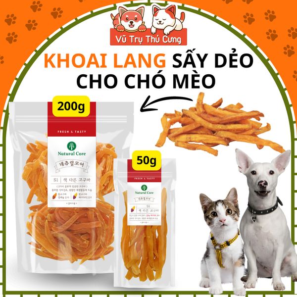 Khoai Lang Sấy Dẻo Cho Chó Mèo Natural Core