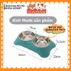 Khay Đựng Thức Ăn Cho Chó Mèo Kèm 2 Bát Inox Dễ Dàng Vệ Sinh
