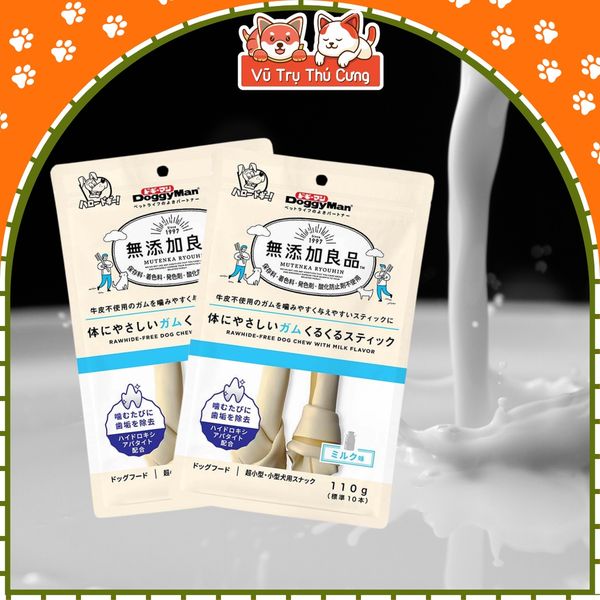 Xương gặm cho Chó DoggyMan size lớn hương Sữa (2 thanh)