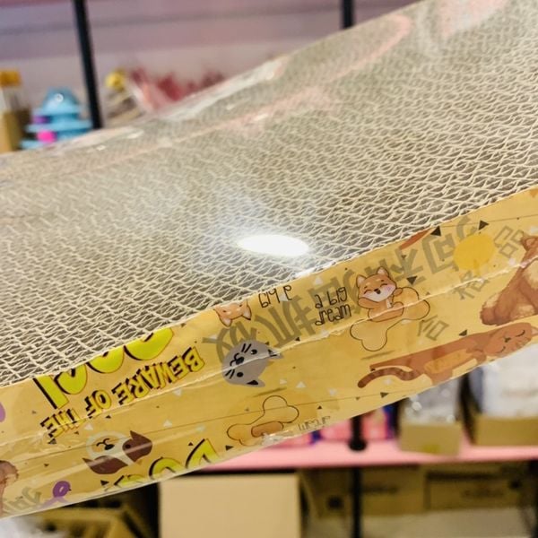Đồ chơi bàn cào móng cho Mèo bằng carton giúp Mèo thư giãn,  kèm cỏ mèo