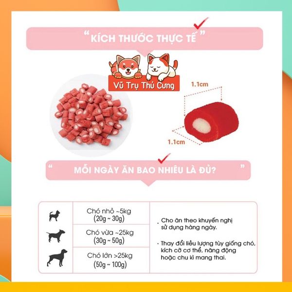 Snack cho Chó Phô mai cuộn Thịt gà Bowwow Hàn Quốc 120g