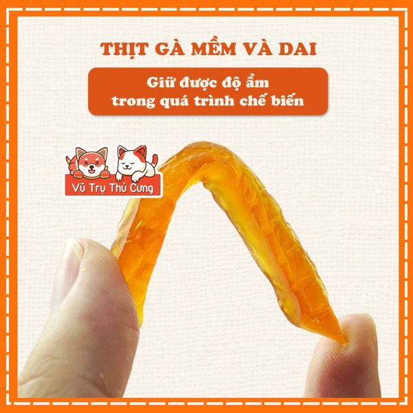 Snack cho Chó dạng Thanh Gà sấy dẻo Doggy Man 80g
