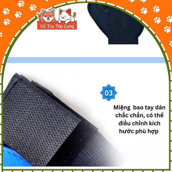 Găng tay chải lông rụng chó mèo - Tắm chó mèo, lấy lông rụng thú cưng (màu ngẫu nhiên)