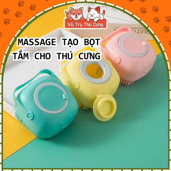 Dụng cụ Massage tạo bọt tắm cho thú cưng tiện lợi
