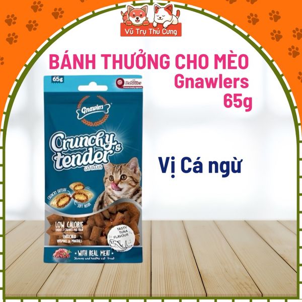 Bánh thưởng cho mèo có nhân Gnawlers 65g
