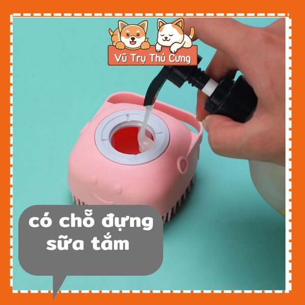 Dụng cụ Massage tạo bọt tắm cho thú cưng tiện lợi