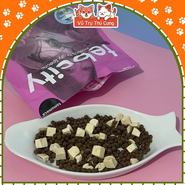 Thức ăn Hạt cho mèo Tebcity mix topping thịt gà siêu dinh dưỡng, không ngũ cốc 1,5Kg2