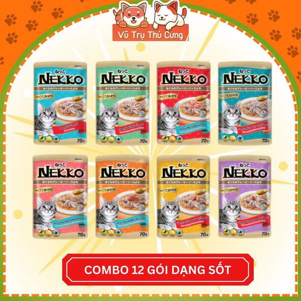 Combo 12 gói Pate Nekko cho Mèo 70g