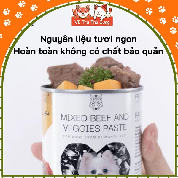 Pate King Pet Cho Chó Mèo Từ Thịt và Rau Củ  Lon 380g
