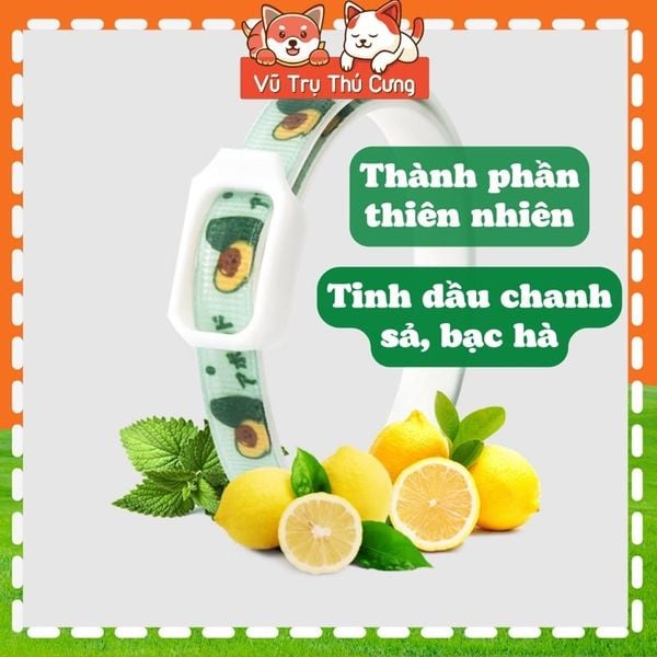 Vòng cổ chống ve rận, bọ chét cho Chó mèo, thành phần thiên nhiên