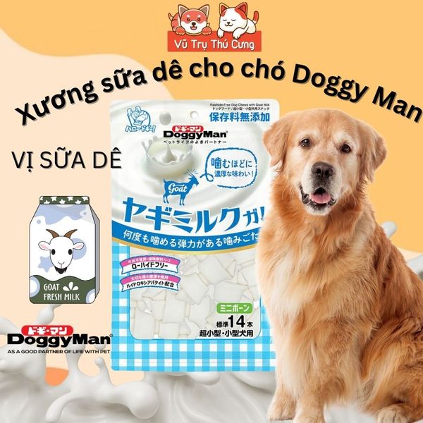 Xương sữa dê cho Chó Doggy Man 140g, bổ sung Canxi