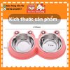Bát Ăn Đôi Cho Chó Mèo Họa Tiết Con Ếch Dễ Thương