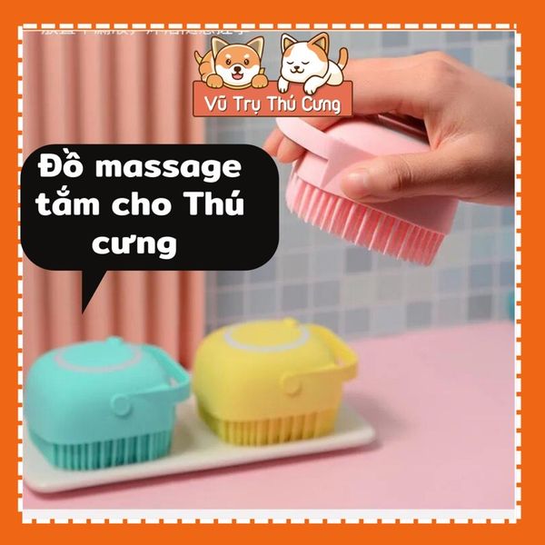Dụng cụ Massage tạo bọt tắm cho thú cưng tiện lợi