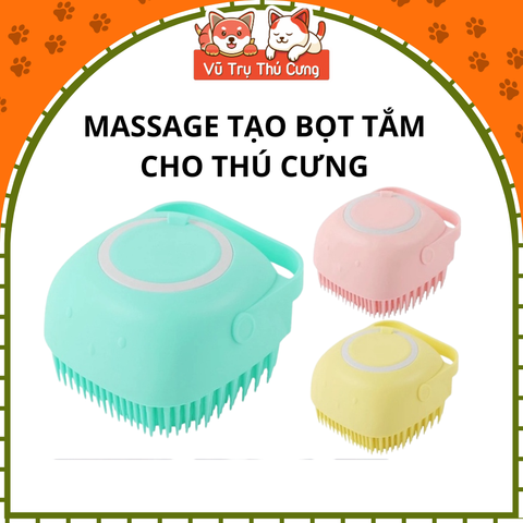 Dụng cụ Massage tạo bọt tắm cho thú cưng tiện lợi