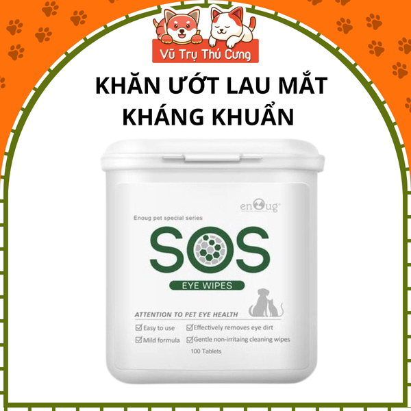 Khăn ướt kháng khuẩn lau mắt, lau tai cho Chó mèo, Khăn vệ sinh mắt cho thú cưng