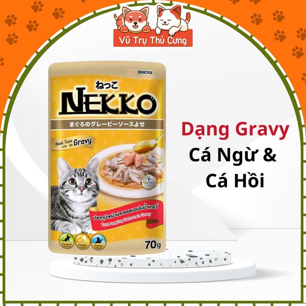 Pate Nekko sốt Gravy cho Mèo gói 70g
