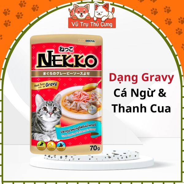 Pate Nekko sốt Gravy cho Mèo gói 70g