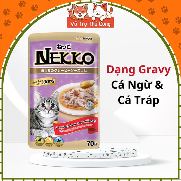 Pate Nekko sốt Gravy cho Mèo gói 70g