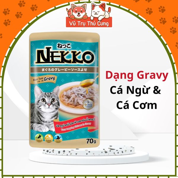 Pate Nekko sốt Gravy cho Mèo gói 70g
