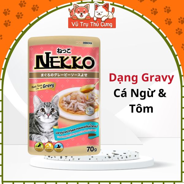 Pate Nekko sốt Gravy cho Mèo gói 70g